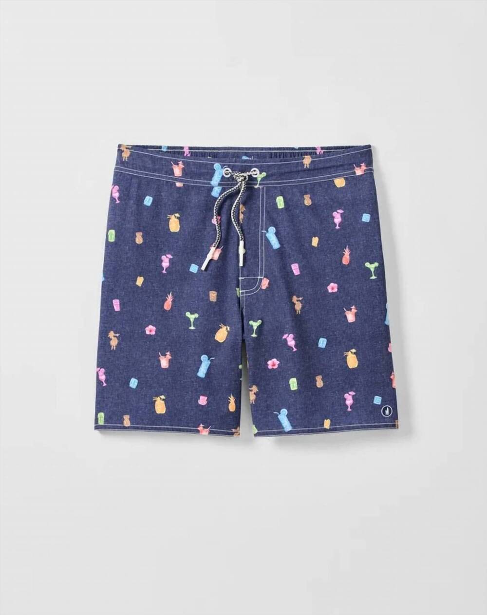 NEW JOHNNIE-O men's half elastic swim trunks in kanaloa